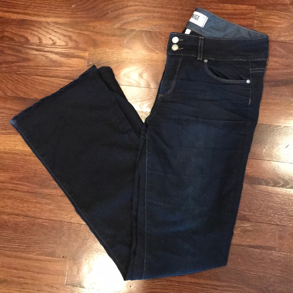 Paige Hidden Hills Flare Dark Jeans